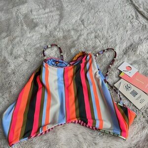Maaji reversible Floral Halter swim Top